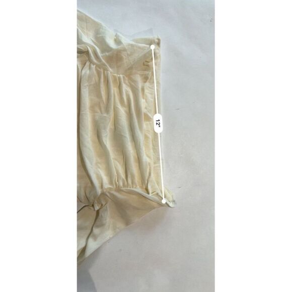 BUMPSUIT NEW Off The Shoulder Soft Mesh Maternity Dress in Ivory - Picture 12 of 16